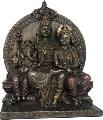 Antiques Nirmala lord shiva family idol Decorative Showpiece  -  21 cm(Bronze, Copper)