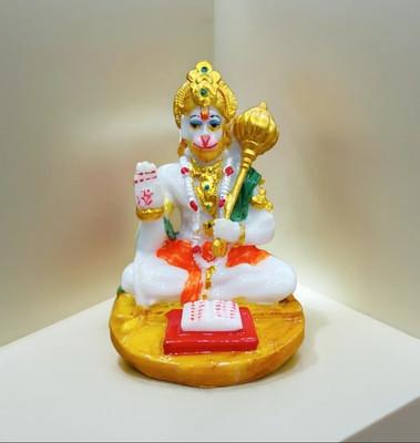 Sankalan Creation Hanuman Ji Decorative Showpiece  -  8.5 cm(Marble, White)