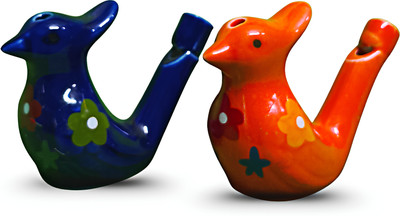 Ecommz Ceramic Bird Water Whistle Toy Decorative Showpiece  -  5.5 cm(Clay, Ceramic, Multicolor)