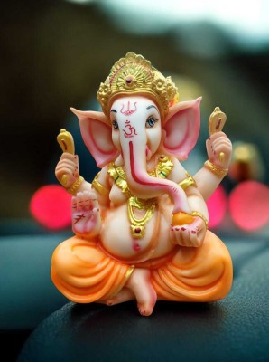 Yuvaansh Creationss Ganesha Decorative Showpiece  -  24 cm(Marble, Multicolor)