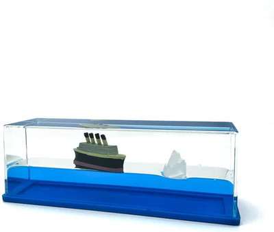Mayneisha Liquid Wave Cruise Ship Decoration,Titanic,Cruise Ship Decorative Showpiece  -  5 cm(Plastic, Blue)