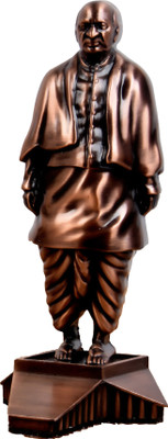Indeed Statue of Unity Model Sardar Vallabhbhai Patel Statue Handicraft, Home and Office Decor Collectible Unique Item Decorative Showpiece  -  9 cm(Metal, Copper)