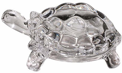Sars Gallery Enterprises CRYSTAL TURTLE Decorative Showpiece  -  6 cm(Glass, Clear, White)