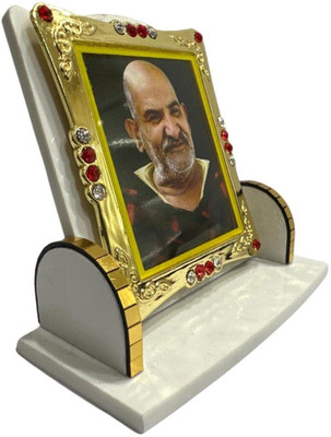RK Basics Neem Karoli Baba Car Dashboard Kainchi Dham Idol, Home, Office Tables Decorative Showpiece  -  7 cm(Wood, White)