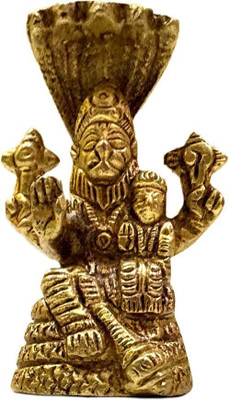 NESTALNOCK Narasimha Murti Brass Statue 3.5 Inch for Puja, Home, Office & Car Dashboard Decorative Showpiece  -  5.7 cm(Brass, Gold)