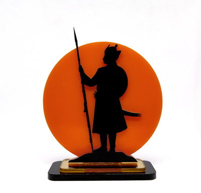 Kruti Craft Maharana Pratap Singh Decorative Showpiece  -  9 cm(Plastic, Orange, Black)
