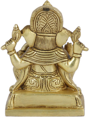 CPYFASHION Premium Brass Lakshmi Ganesha Idol for Puja & Home Décor Decorative Showpiece  -  8 cm(Brass, Copper)