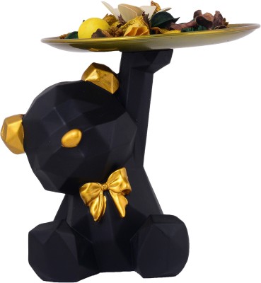 zart Cool Dog Showpiece for Home Shelves Decorative Item ( Black ) Decorative Showpiece  -  7.6 cm(Polyresin, Black)