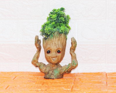 BECKON VENTURE Home Decorative Cute Shaped Polyresin Groot planter in plant containers| Groot showpiece in action figurines|Groot showpiece in showpiece & figurines|groot flower pot in desk organizers|decoration items for house|handicraft home decor|showpiece figurine |home decor showpieces|table de