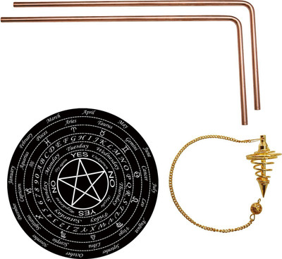 vastu vardan Copper Dowsing Rod Pair For Vastu, for Checking/ Scanning Aura { 1 Pair } Decorative Showpiece  -  14.5 cm(Metal, Red)