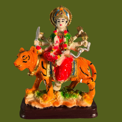 ShilpCraft Mata Durga Shhowpice Decorative Showpiece  -  16 cm(Polyresin, Multicolor)