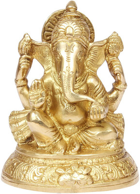 SHRI ASTHA VINAYAK Decorative Showpiece  -  5 cm(Brass, Gold)