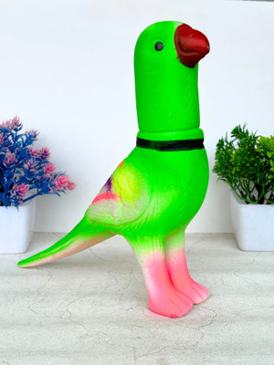 salvusappsolutions Interactive Green Parrot Toy for Kids, Gift for Children, 1 Pc (Green_7x8 Inch) Decorative Showpiece  -  20 cm(Plastic, Green)