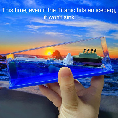 FITUP Blue Wave Titanic for Dashboard Home Ship Show Decor Office Piece Air Purifier(Pack of 1)