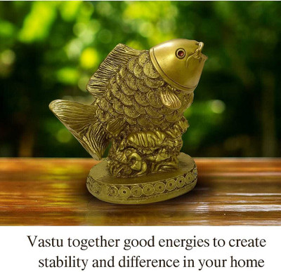 SHAURAYA ENTERPRISE GOLDEN FISH 01 Decorative Showpiece  -  6.5 cm(Resin, Copper)
