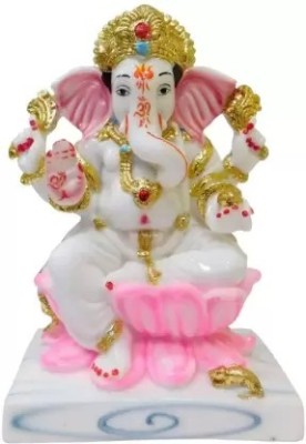 VAMIKA HANDICRAFTS Ganesha Statue Decorative Showpiece  -  18 cm(Resin, White)