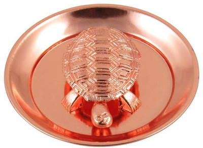SBBCO Vastu Feng Shui Crystal Turtle Tortoise for Good Luck Decorative Showpiece  -  6 cm(Copper, Copper)