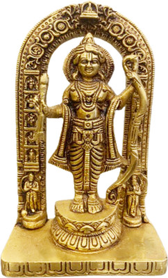K.D. Handicrafts Lord Ram Lalla Ayodhya 16.5cm 1.2kg Brass Idol/Statue Decorative Showpiece  -  16.5 cm(Brass, Gold)