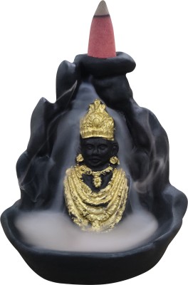 CEC Khushi Enterprises KHATU SHYAM JI Smoke Backflow Idol With Free 10 Backfow Cones Decorative Showpiece  -  10 cm(Polyresin, Black)