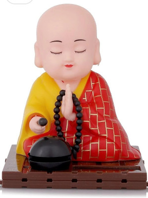 YUGDEEP BUDHA Decorative Showpiece  -  8 cm(Plastic, Red, Multicolor)