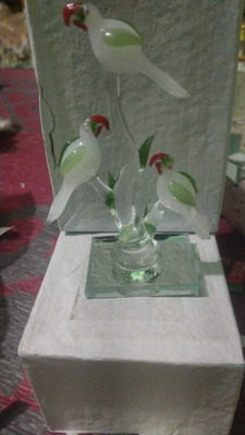 Divyanshee Traders Decorative Showpiece  -  14 cm(Glass, Multicolor)