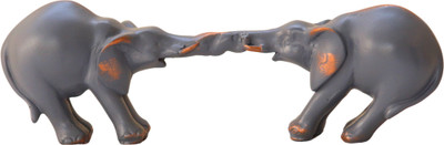 Flipkart SmartBuy Graceful Elegant Resin Antiue Elephant Showpiece For Home Gift Items living room Decorative Showpiece  -  6.5 cm(Resin, Multicolor)