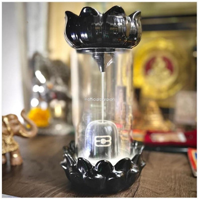 Starpion Ceramic & Resin Shivling Incense Backflow Smoke Fountain With 30 Incense Cones Decorative Showpiece  -  22 cm(Crystal, Glass, Multicolor)