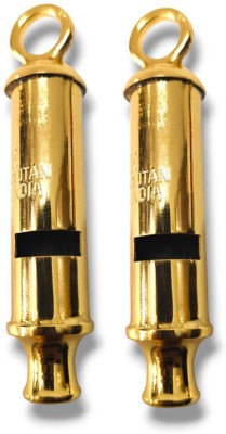 BRASS BLESSING 2 pcs Sports Brass Whistle | Extra Loud Soccer, Football (1822) Tin Whistle(Gold, Pack of 1)