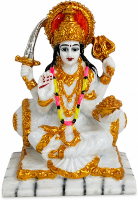 rahul Handicraft Santoshi mata white Decorative Showpiece  -  15 cm(Polyresin, White)