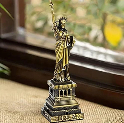 Shree Jee THE STATUE OF LIBERTY Decorative Showpiece  -  15 cm(Metal, Gold)