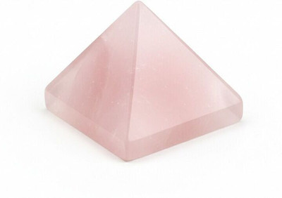 Stubbon Rose Quartz Pyramid Stone – Attract Love, Calmness & Emotional Healing Decorative Showpiece  -  1.5 cm(Crystal, Pink)