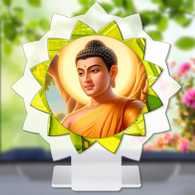 SANBIA Gautam Buddha Siddhartha Shakyamuni Car Dashboard Idol Decorative Showpiece  -  11 cm(Plastic, Multicolor)