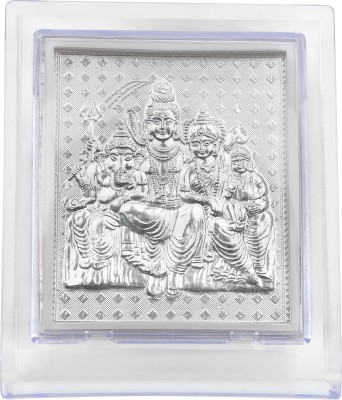 PLATAASILVER 999 Shiv Parivar Frame For Your Home And Office | Car Decorative Showpiece  -  8 cm(Silver, Silver)