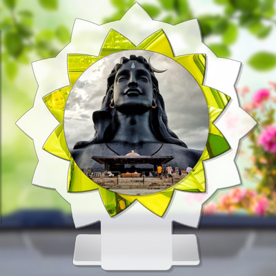 GiftsRange Adiyogi Shiva Mahadeva Neelkanth Shankar Car Dashboard Idol Decorative Showpiece  -  11 cm(Plastic, Multicolor)