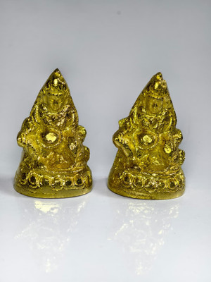 Pital Murti Industry Small Kuber Statue – Hindu Prosperity God | Gold Finish Sculpture|120 gm Decorative Showpiece  -  5.84 cm(Brass, Gold)
