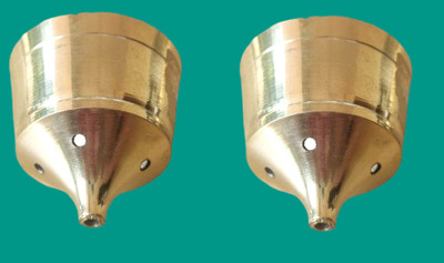 HOIVA (Pack of 2) Incense Holder 5 Holes, Pooja in Office/Home/ Diwali Decorative Showpiece  -  4 cm(Metal, Silver)