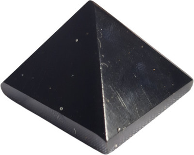 Maitri Export Black Tourmaline 1 inch Pyramid Decorative Showpiece  -  3 cm(Crystal, Black)