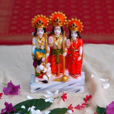 Chaque Decor Ram Darbar Handpainted Idol For Success & Gifts/Pooja Room/Home Decoration Decorative Showpiece  -  16.509999999999998 cm(Marble, Multicolor)