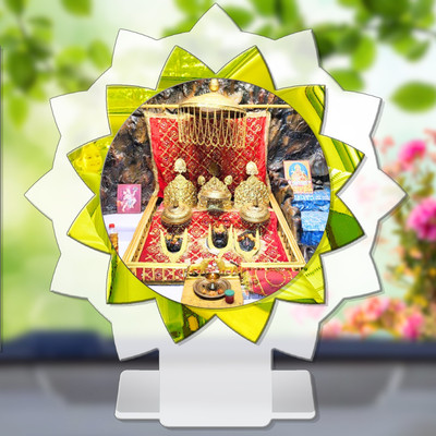 SANBIA Vaishno Devi Mata Rani Trikuta Mata Car Dashboard Idol Decorative Showpiece  -  11 cm(Plastic, Multicolor)