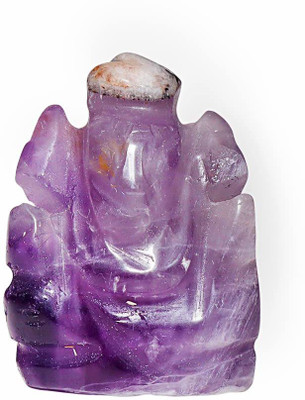Shubhanjali Amethyst Ganesh Idol,Ganesha Statue,Crystal Stone Ganehsa Idol For Car Dashboard Decorative Showpiece  -  2.8 cm(Crystal, Purple)