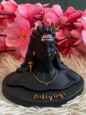 iWish Store ADI YOGI Medium Size Statue for CAR/HOME Decor Decorative Showpiece  -  8 cm(Fiber, Black)