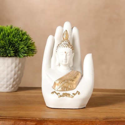 ARTBLITZ Palm Buddha Idol for Home,Office and Gifts Decorative Showpiece  -  10 cm(Polyresin, Multicolor)