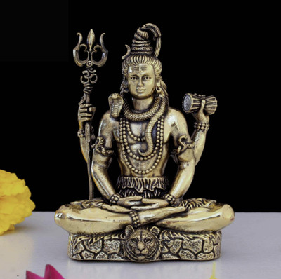 Aksharveda Decorative Showpiece  -  5 cm(Brass, Gold)