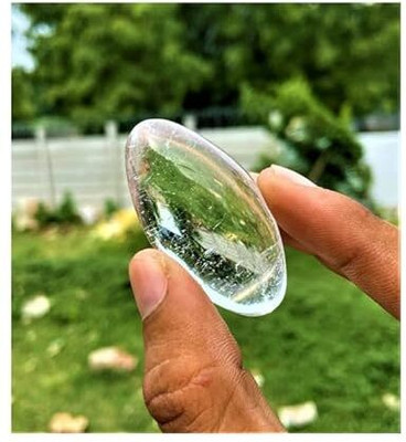 Devlink Clear Quartz Sphatik Shivalingam: Manifestation & Meditation Energy -20g Approx Decorative Showpiece  -  3.5 cm(Crystal, Clear)