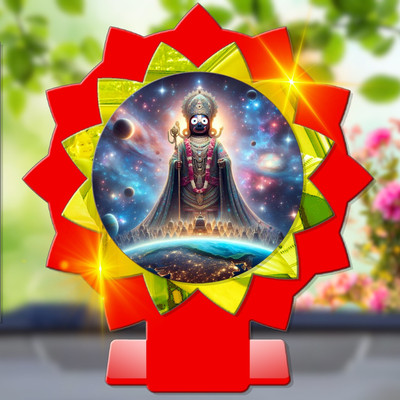 SANBIA Jagannath Lord of Universe Daru Brahma Car Dashboard Idol Decorative Showpiece  -  11 cm(Plastic, Multicolor)