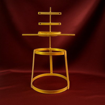 Amary Lakshmi Pooja Stand | Kalash Stand for Saree Decoration | Adjustable | Decorative Showpiece  -  56 cm(Iron, Gold)