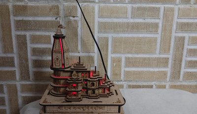 CFC Decorative Showpiece  -  9 cm(Wood, Brown)