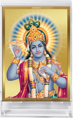 DIVINITI Diviniti Vishnu Photo Frame for Car Dashboard, Table Decor| ACF 3 Acrylic Decorative Showpiece  -  11 cm(Plastic, Multicolor)