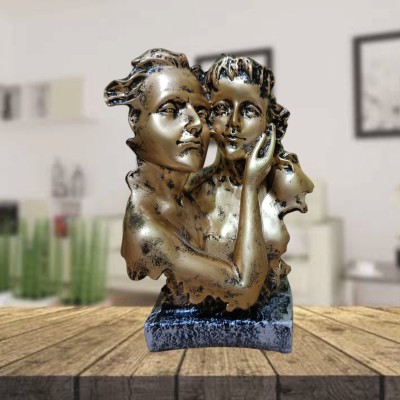 WINSOME COLLECTION Couple Statue showpiece Gift Item Room decor home decor Decorative Showpiece  -  24 cm(Polyresin, Yellow)