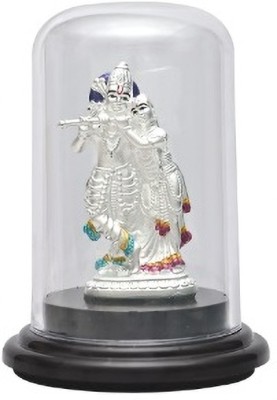 Rihi Radha Krishna 999 Silver Idol Decorative Showpiece  -  8.9 cm(Silver, Silver)